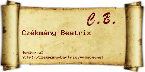 Czékmány Beatrix névjegykártya